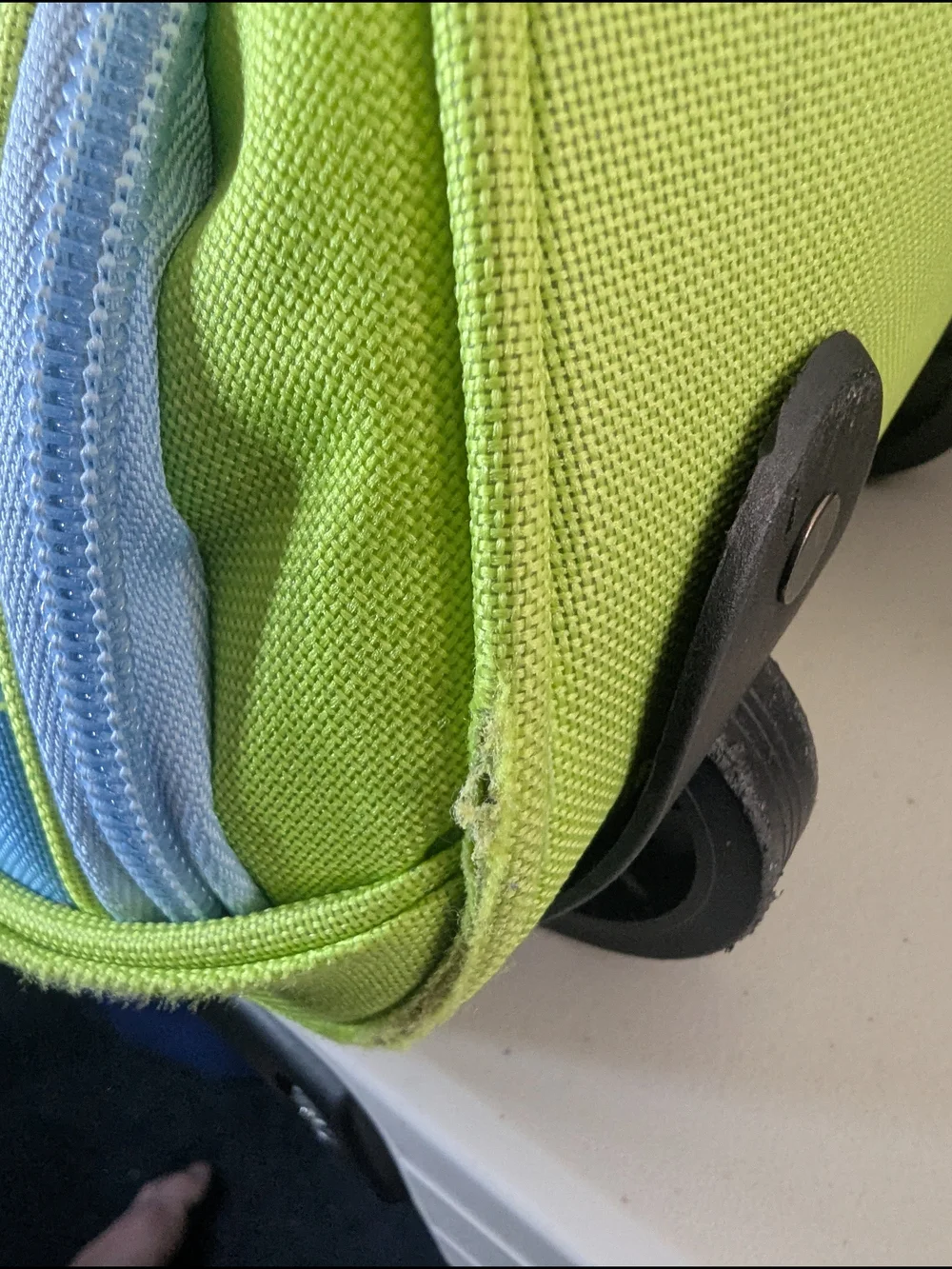 Jumping Beans Kids Rolling Duffle Bag Monkey Travel Bag Blue Green